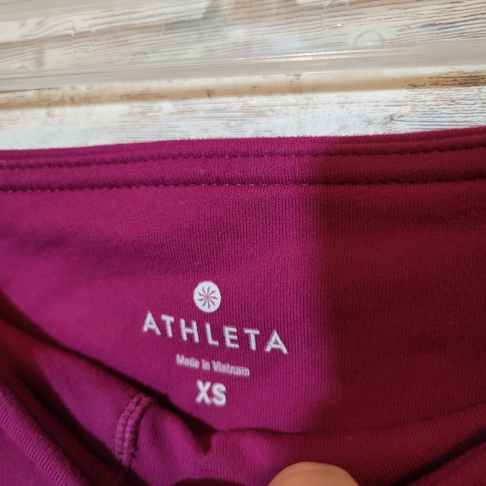 Athleta Women's Purple High-Waisted Leggings XS 3/4 Length Yoga Active - Picture 4 of 6